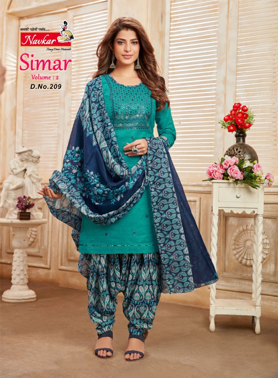 Navkar Simar Vol 2 Casual Wear Wholesale Cotton Printed Readymade Suit Catalog
